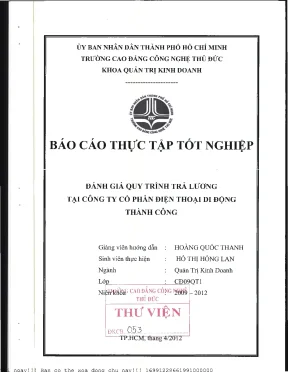 Đánh Giá Quy Trình Trả Lương Tại Công Ty Cổ Phần Điện 