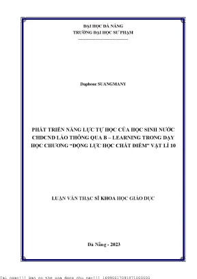 Phát Triển Năng Lực Tự Học Cho Học Sinh Qua B-Learning