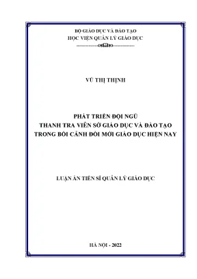 Phát Triển Đội Ngũ Thanh Tra Viên Trong Bối Cảnh Đổi Mới