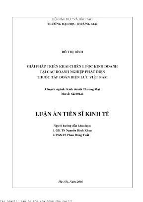 Chiến Lược Kinh Doanh Tại Doanh Nghiệp Phát Điện Việt Nam