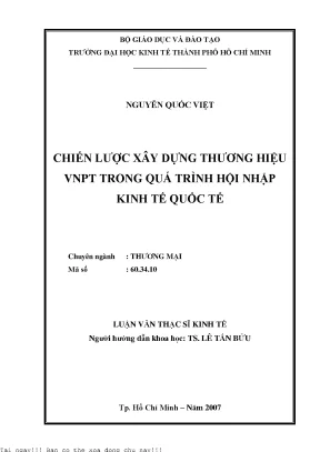 Chiến Lược Xây Dựng Thương Hiệu VNPT Trong Hội Nhập Kinh 