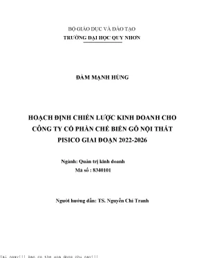 Chiến Lược Kinh Doanh Công Ty Cổ Phần Chế Biến Gỗ Nội