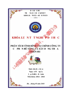 Phân Tích Tình Hình Tài Chính Công Ty Cổ Phần Bê Tông và