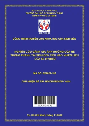 Nghiên Cứu Ảnh Hưởng Của Hệ Thống Phanh Tái Sinh Đến 