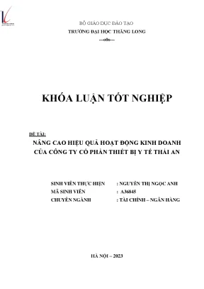 Nâng Cao Hiệu Quả Kinh Doanh Tại Công Ty Cổ Phần Thiết
