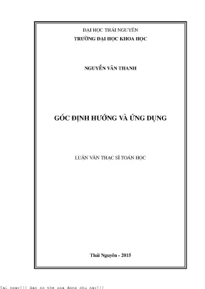 Góc Định Hướng và Ứng Dụng trong Giải Toán Hình Học