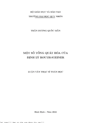 Tổng Quát Định Lý Routh-Steiner Trong Hình Học