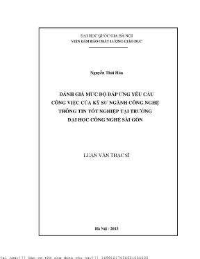 Đánh Giá Năng Lực Kỹ Sư Công Nghệ Thông Tin Tại Đại Học