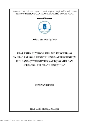 Phát Triển Huy Động Tiền Gửi Khách Hàng Cá Nhân Tại