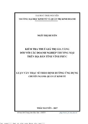 Kiểm Tra Thuế Giá Trị Gia Tăng Đối Với Doanh Nghiệp