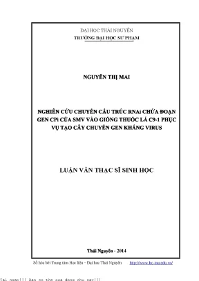 Nghiên Cứu Kỹ Thuật RNAi Trong Chuyển Gen Cây Đậu Tương