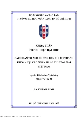 Các Nhân Tố Ảnh Hưởng Đến Rủi Ro Thanh Khoản Tại Ngân