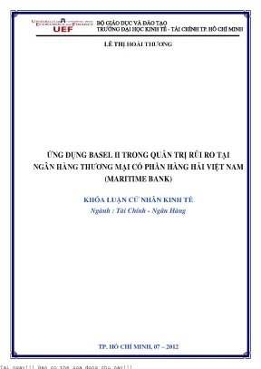 Ứng Dụng Basel II Trong Quản Trị Rủi Ro Tại Maritime Bank