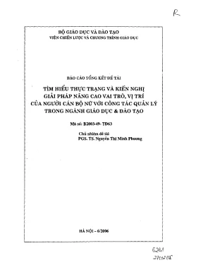 Nâng Cao Vai Trò Cán Bộ Nữ Trong Quản Lý Giáo Dục