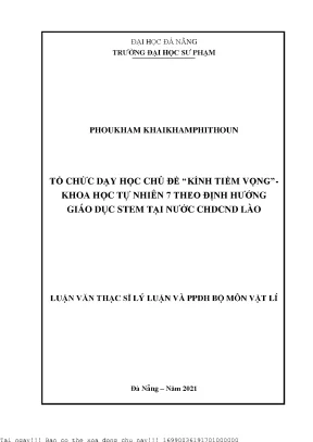 Giáo Dục STEM Qua Chủ Đề Kính Tiềm Vọng Tại Trường Đại 