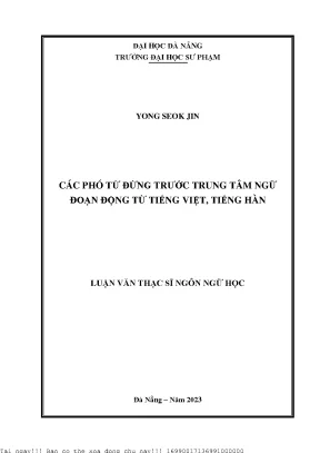 Nghiên Cứu Về Phó Từ Trong Ngữ Đoạn Động Từ Tiếng Việt