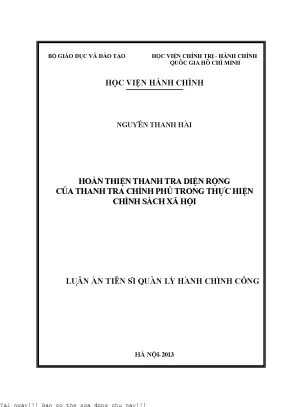 Nâng cao Hiệu Quả Thanh Tra Chính Phủ trong Thực Hiện 