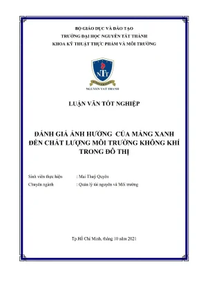 Đánh Giá Ảnh Hưởng Của Mảng Xanh Đến Chất Lượng Không