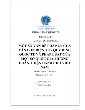 Vận Đơn Điện Tử: Vấn Đề Pháp Lý và Hướng Hoàn Thiện Cho
