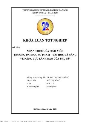 Nhận Thức Của Sinh Viên Về Năng Lực Lãnh Đạo Của Phụ Nữ