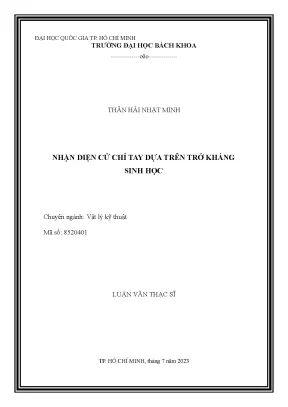 Nhận Diện Cử Chỉ Tay Dựa Trên Trở Kháng Sinh Học