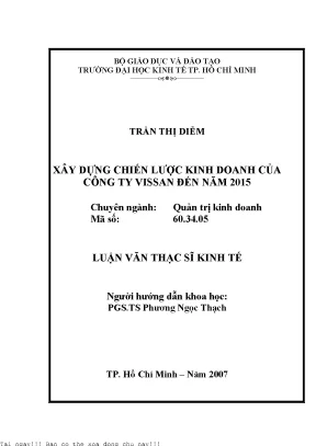Chiến Lược Kinh Doanh Của Công Ty VISSAN Đến Năm 2015