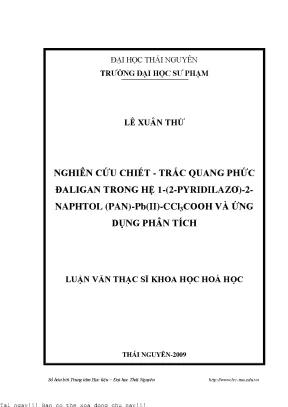 Nghiên Cứu Chiết Trắc Quang Phức Đaligan Trong Hệ