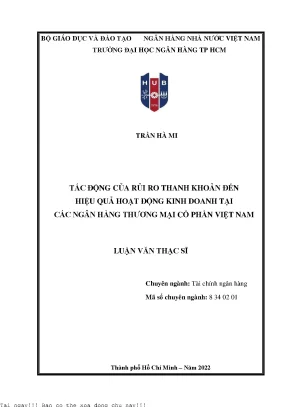 Tác động của rủi ro thanh khoản đến hiệu quả kinh doanh