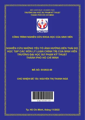 Nghiên Cứu Yếu Tố Ảnh Hưởng Đến Thái Độ Học Tập Môn Lý