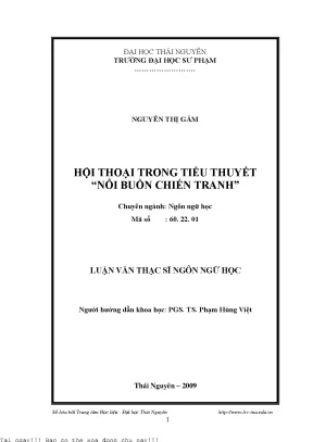 Hội Thoại Trong Tiểu Thuyết Nỗi Buồn Chiến Tranh: Nghiên