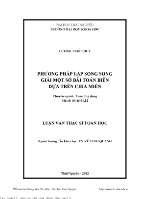 Phương Pháp Lặp Song Song Giải Bài Toán Biên Dựa Trên