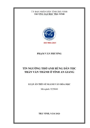 Nghiên Cứu Tín Ngưỡng Thờ Anh Hùng Dân Tộc Trần Văn