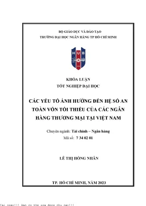 Các Yếu Tố Ảnh Hưởng Đến Hệ Số An Toàn Vốn Tối Thiểu Của