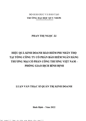Hiệu Quả Kinh Doanh Bảo Hiểm Phi Nhân Thọ Tại Tổng Công