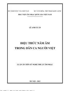 Nghiên Cứu Điệu Thức Năm Âm Trong Dân Ca Người Việt