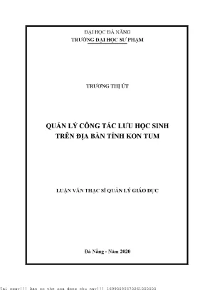 Quản lý công tác giáo dục sinh viên tại ĐH Đà Nẵng - Năm