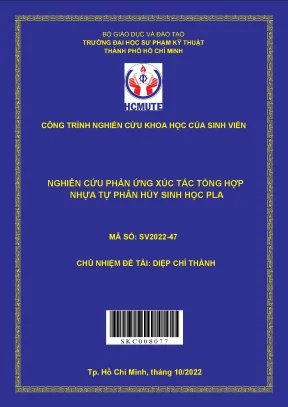 Nghiên Cứu Phản Ứng Xúc Tác Tổng Hợp Nhựa Tự Phân Hủy