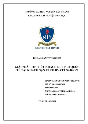 Giải Pháp Thu Hút Khách Du Lịch Quốc Tế Tại Khách Sạn 