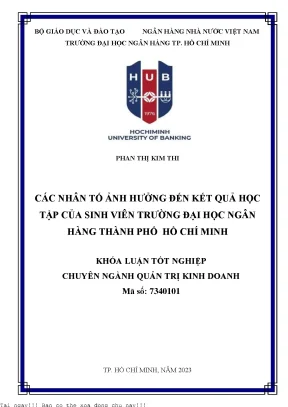 Những Nhân Tố Ảnh Hưởng Đến Kết Quả Học Tập Của Sinh