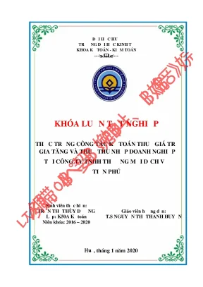 Công Tác Kế Toán Thuế Giá Trị Gia Tăng và Thuế Thu Nhập