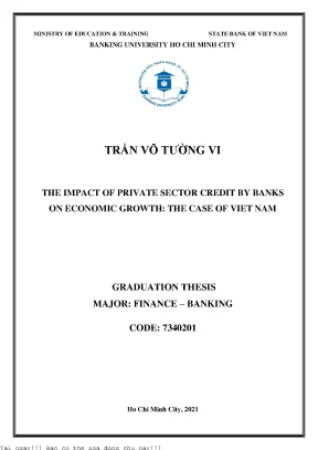 Tác Động Của Tín Dụng Khu Vực Tư Nhân Đến Tăng Trưởng 
