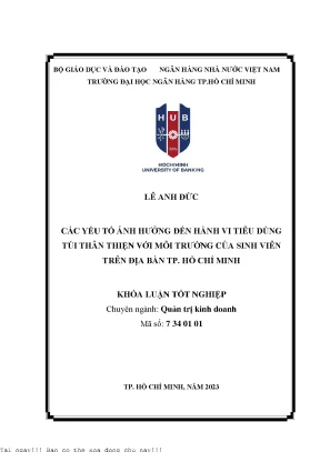 Các Yếu Tố Ảnh Hưởng Đến Hành Vi Tiêu Dùng Túi Thân