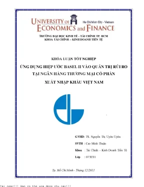 Ứng Dụng Hiệp Ước Basel II Trong Quản Trị Rủi Ro Tại 