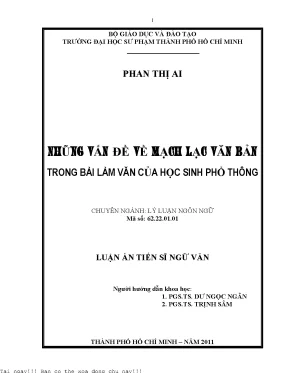Nghiên Cứu Mạch Lạc Văn Bản Trong Bài Làm Văn Của Học 