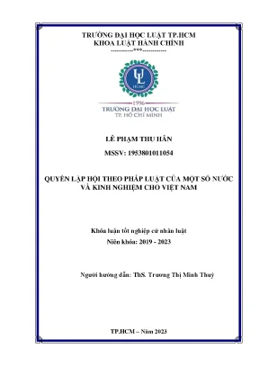 Quyền Lập Hội: Kinh Nghiệm Quốc Tế và Bài Học Cho Việt Nam