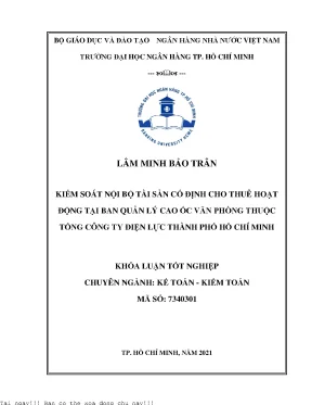 Kiểm Soát Nội Bộ Tài Sản Cố Định Cho Thuê Tại Ho Chi