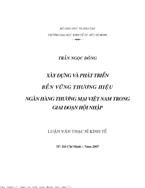 Phát Triển Thương Hiệu Ngân Hàng Tại Việt Nam: Thực