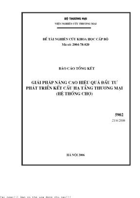 Giải pháp nâng cao hiệu quả đầu tư phát triển kết cấu hạ