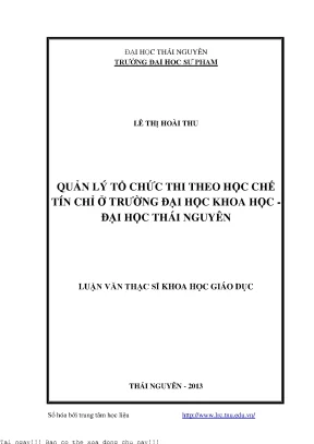 Quản Lý Tổ Chức Thi Theo Học Chế Tín Chỉ Tại Đại Học