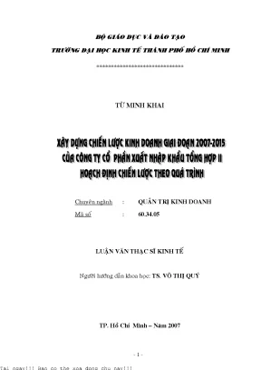 Chiến Lược Kinh Doanh Tại Trường Đại Học Kinh Tế Thành